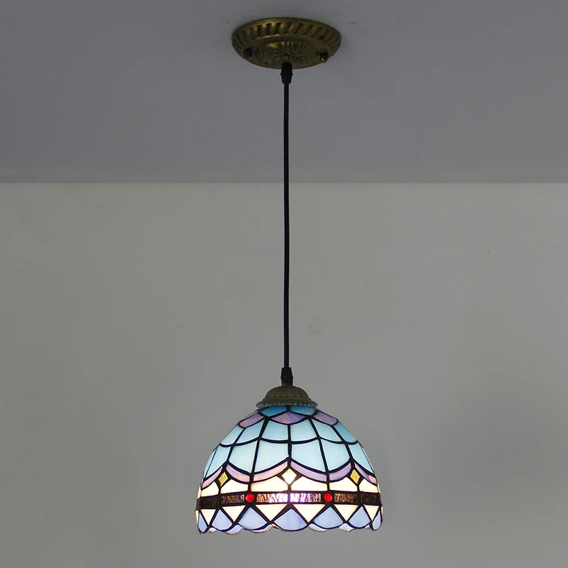 Подвесные осветительные приборы для столовой винтажные Ретро витражные оттенки