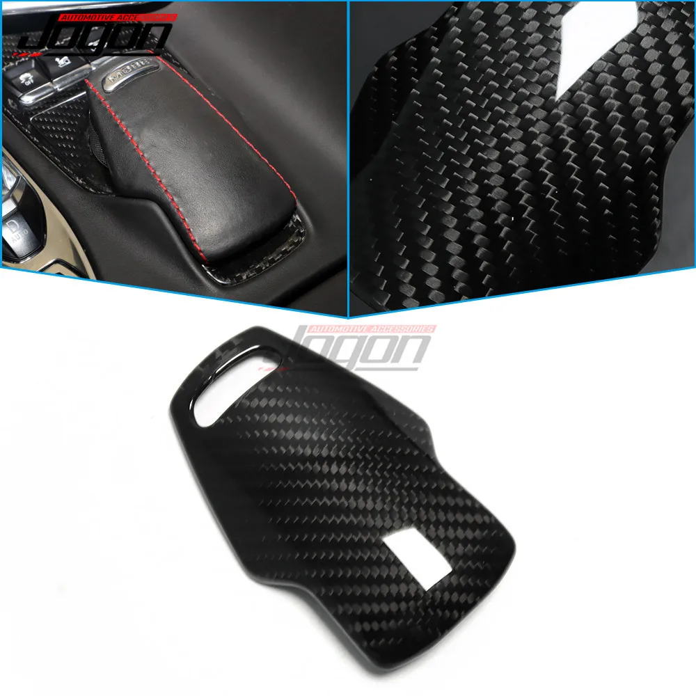 

100% 3K Carbon Fiber Central Control Knob Sticker for Chevrolet Corvette C8 Interior Modification Hand Rest