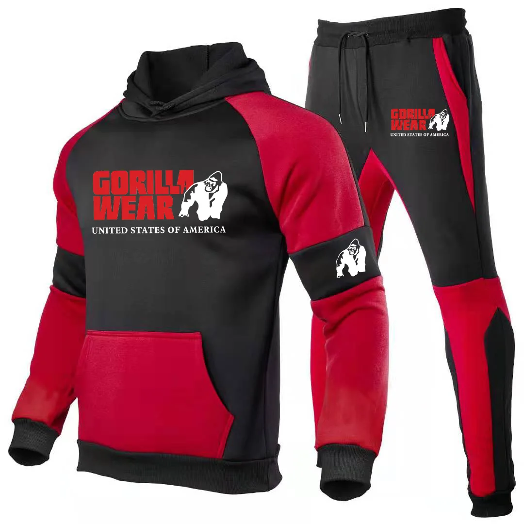 

2022 Spring and Autumn Men's Hoodie Set Fashion Casual Sweatshirt Men's Sportswear 2 Piece Set