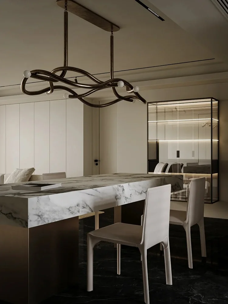 Италия Современные минималистичные винтажные бронзовые подвесные светильники