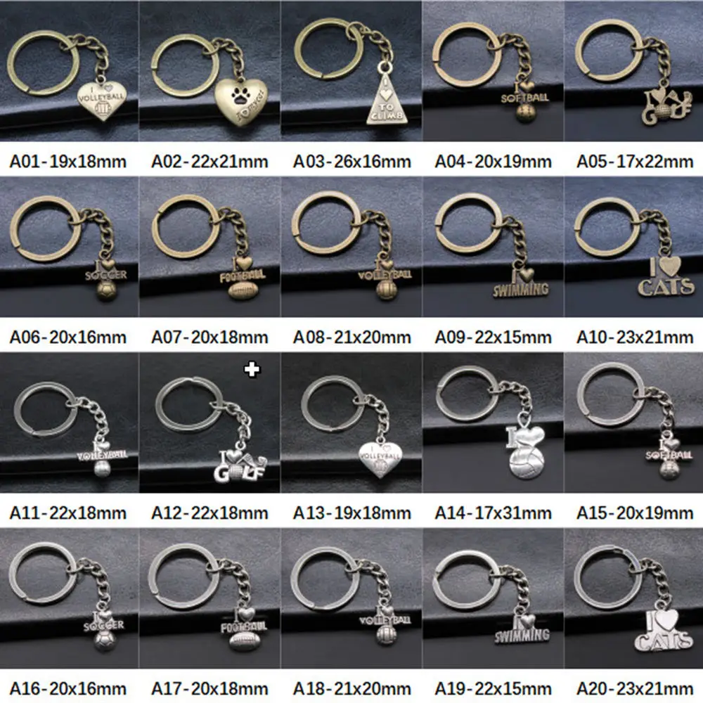 

New Arrival I Love The Plate Charms Car Keychains Keyrings For Women Gift