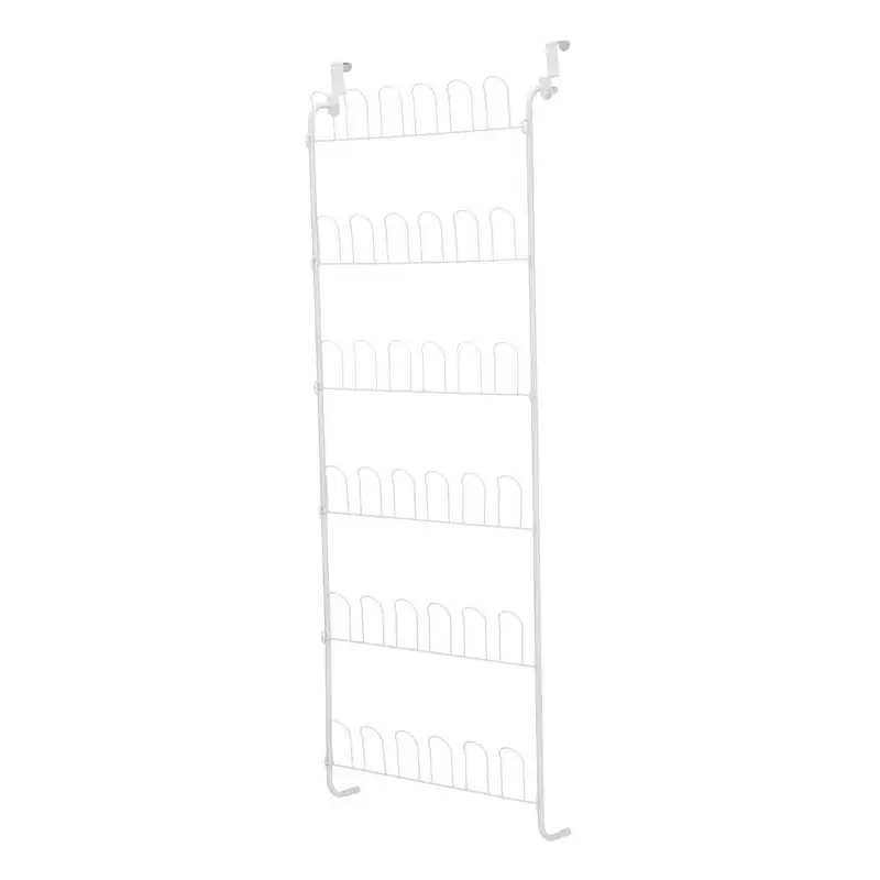 

Free Shipping 18 Pair over Door Shoe Organizer, Powder Coated White , 6 Tiers, Holds 18 Pairs of Shoes