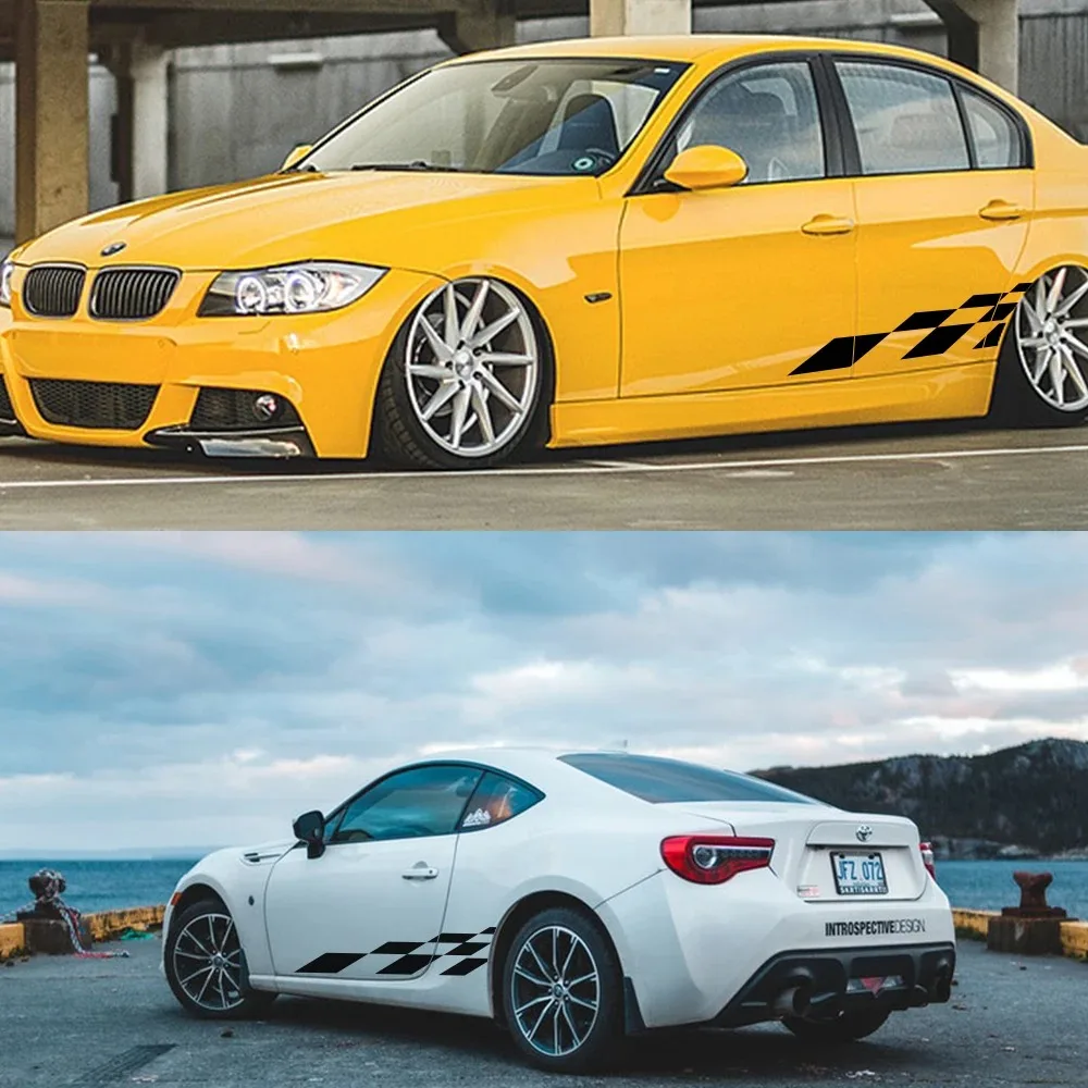 Автомобильные наклейки с обеих сторон сделай сам гоночный спортивный стиль