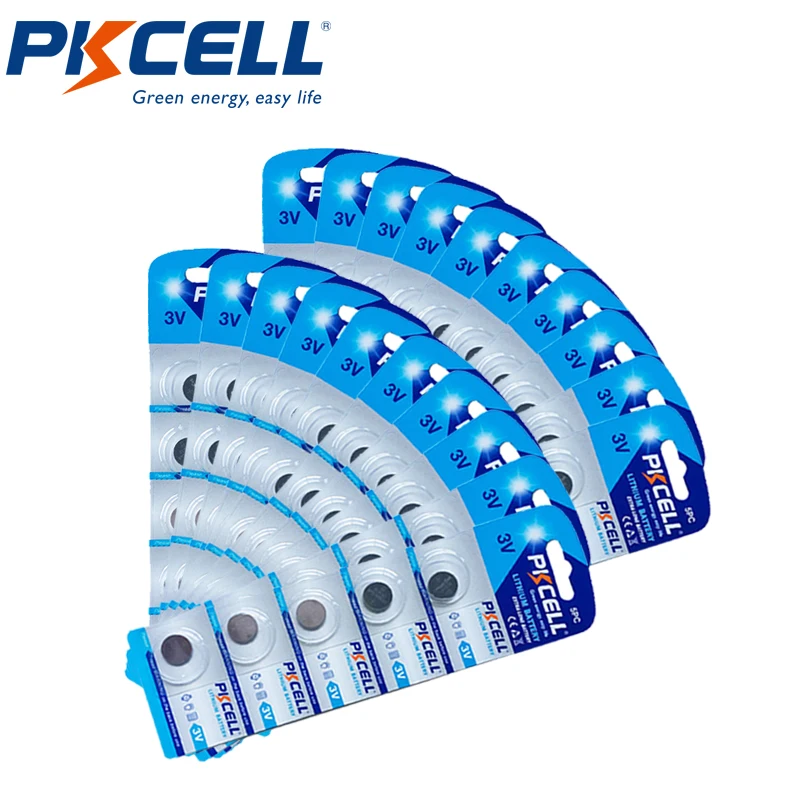 

100Pcs/20Pack PKCELL CR1216 Lithium Coin Cell Button Batteries 3V for Watch Electronic Toy Remote