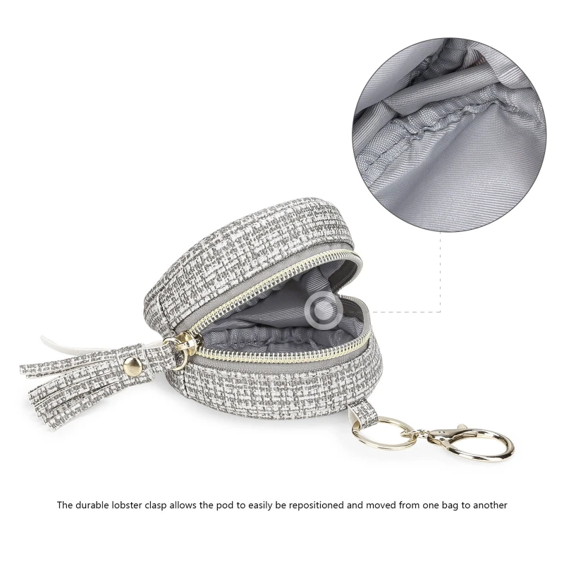 

PU Leather Pacifier Pouch Bag Storage Container Pacifiers Holder Protective Case for Baby Toddlers Boys Girls A2UB