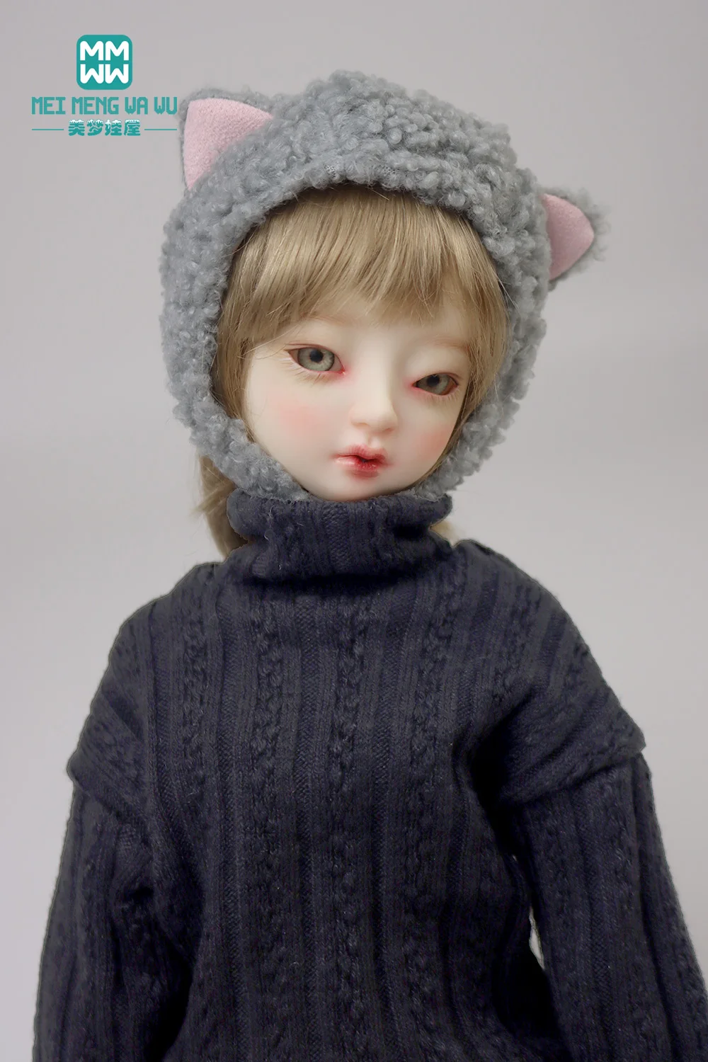 

Fits 1/6 BJD doll Blyth Azone OB22 OB24 doll accessories Fashion Cat Ear Hat Pink Khaki Light Gold