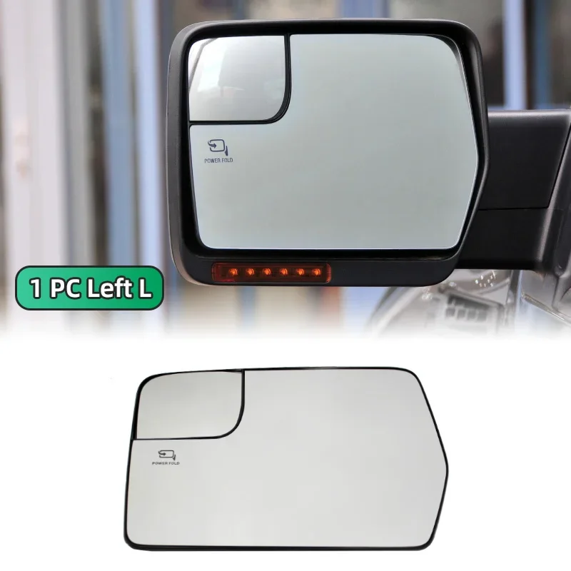 

Левое и правое боковое зеркало для Ford F-150 2011-2014, зеркало заднего вида, широкоугольное, с подогревом