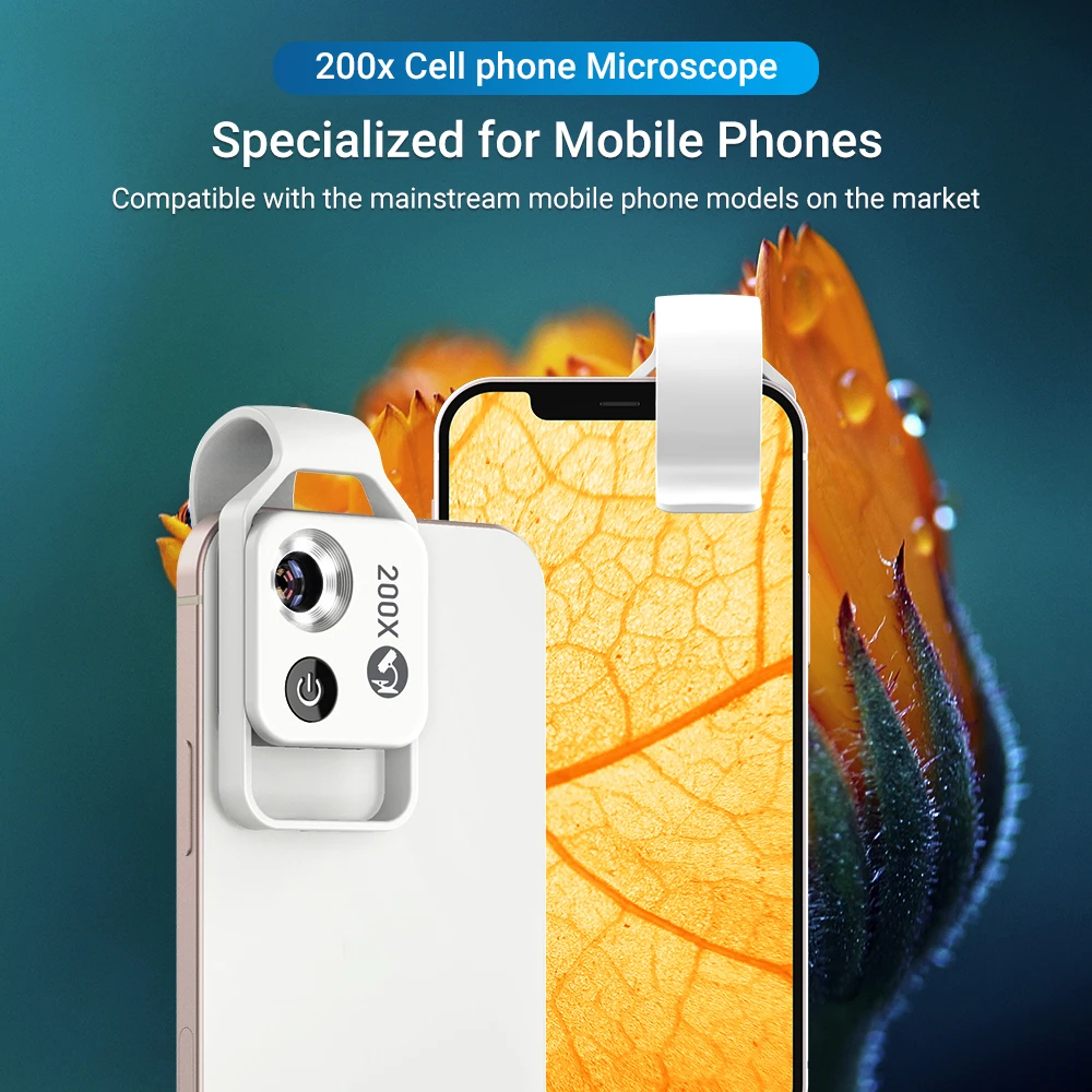 Микроскоп APEXEL HD 200X объектив с портативным зажимом CPL макрообъектив светодиодный