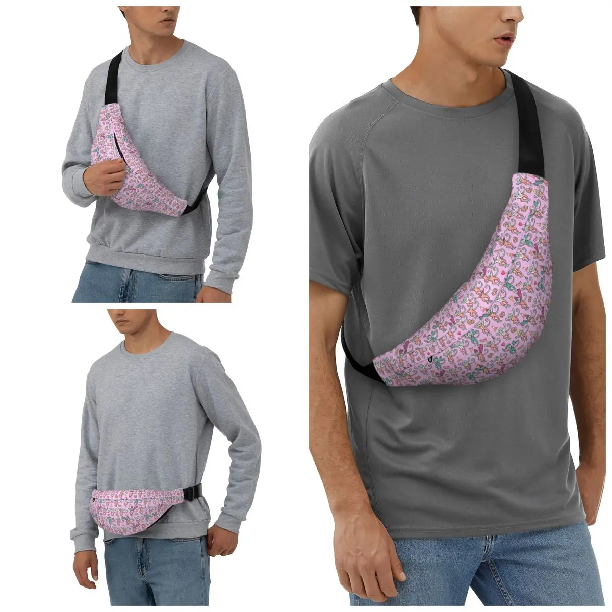 Забавная сумка для женщин и мужчин преппи слинг через плечо с рисунком обезьяны