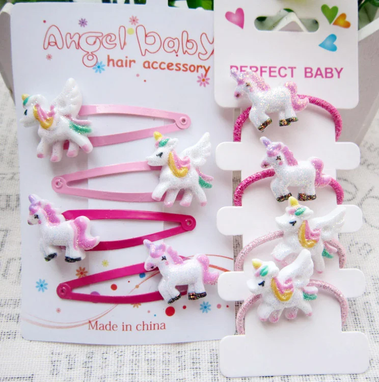

4PCS New Cartoon Cute Monster Elastic Hair Bands Baby Headwear Girls Hair Accessories Tie Hair Ropes Children Headdress