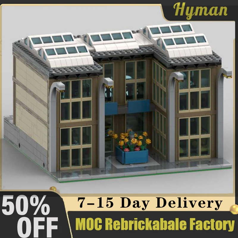 

1924pcs Modular Train Station Building Blocks Customized MOC-138327 Street View Bricks Assembley DIY Kids Birthday Xmas Toy Gift