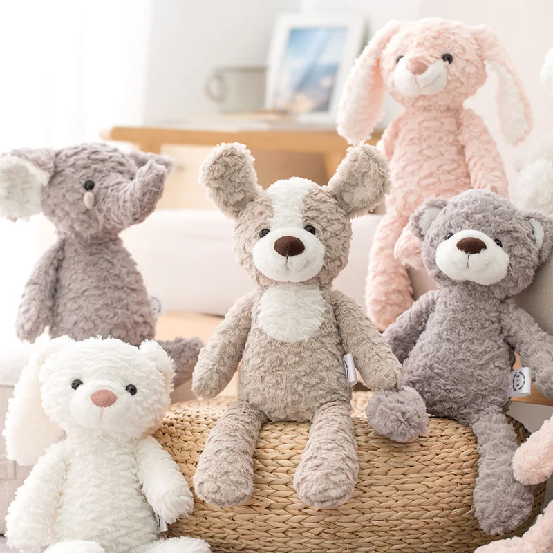 

Супермягкая детская Успокаивающая игрушка с длинными ногами, розовый кролик, серый медведь, собака, слон, единорог, мягкие игрушки-куклы с ж...