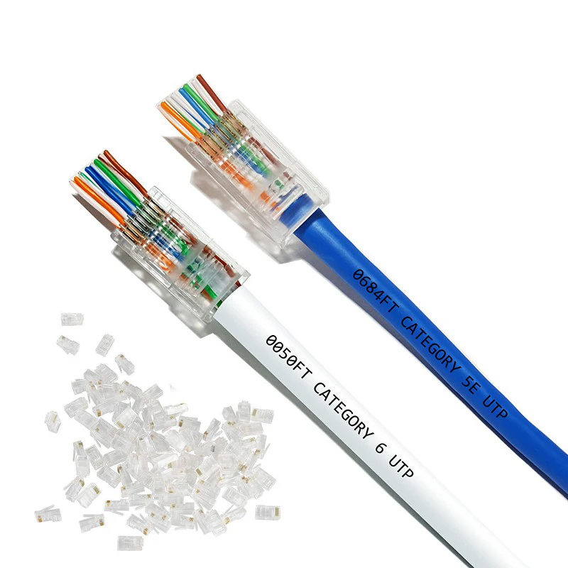 Сетевой Кабельный разъем RJ45 Cat 5e, модульный разъем 8P8C, обжимной Конец Cat5e3, 20/100 шт.
