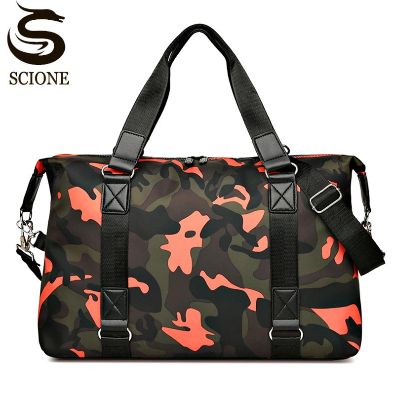 Camouflage Men Women Travel Handbag Tote Shoulder Large Capacity Luggage Crossbody Bag Duffle Multifunction Oxford Weekend X980M