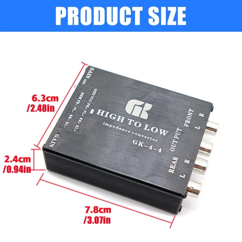 A0NE Эффективный преобразователь звука Компактный металлический 4 канала для