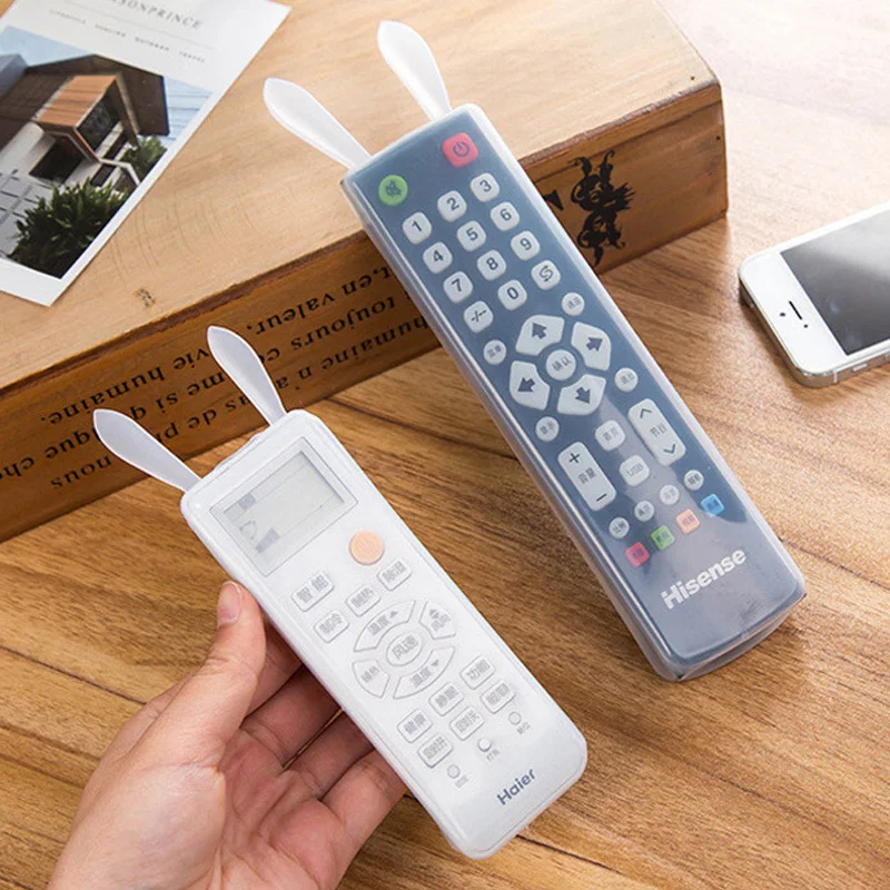 

2PCS Cute Rabbit Remote Control Cover Air Conditioning TV Remote Control Dust Cover Glow-in-the-dark Waterproof Cover