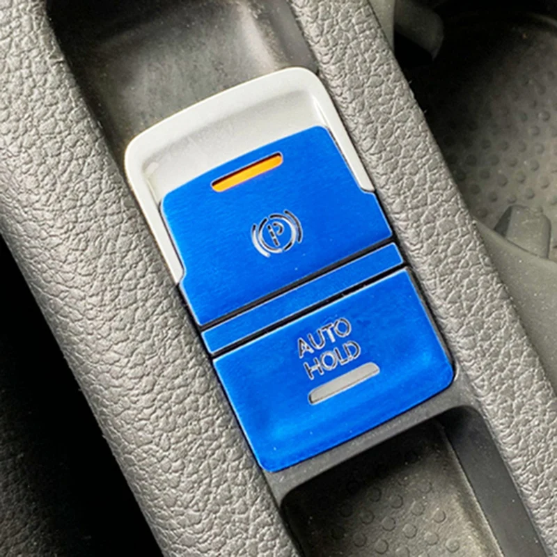 

Car Handbrake Auto Hold P Switch Button Cover Trim for Golf 7 7.5 MK7 AT Accessories 2015-2019 Blue