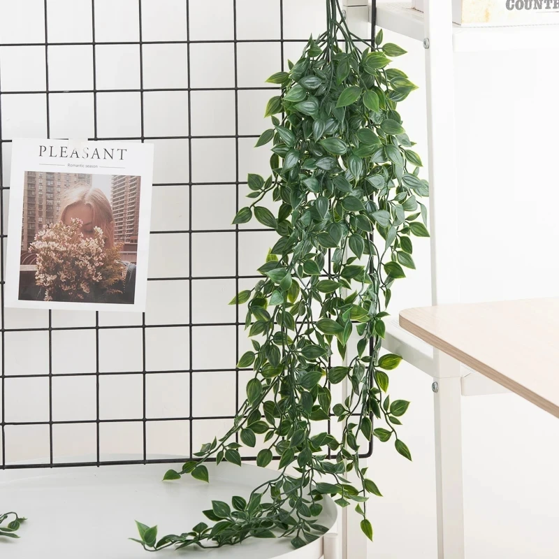 Искусственное растение зеленая настенная подвеска высота 90 см украшение для