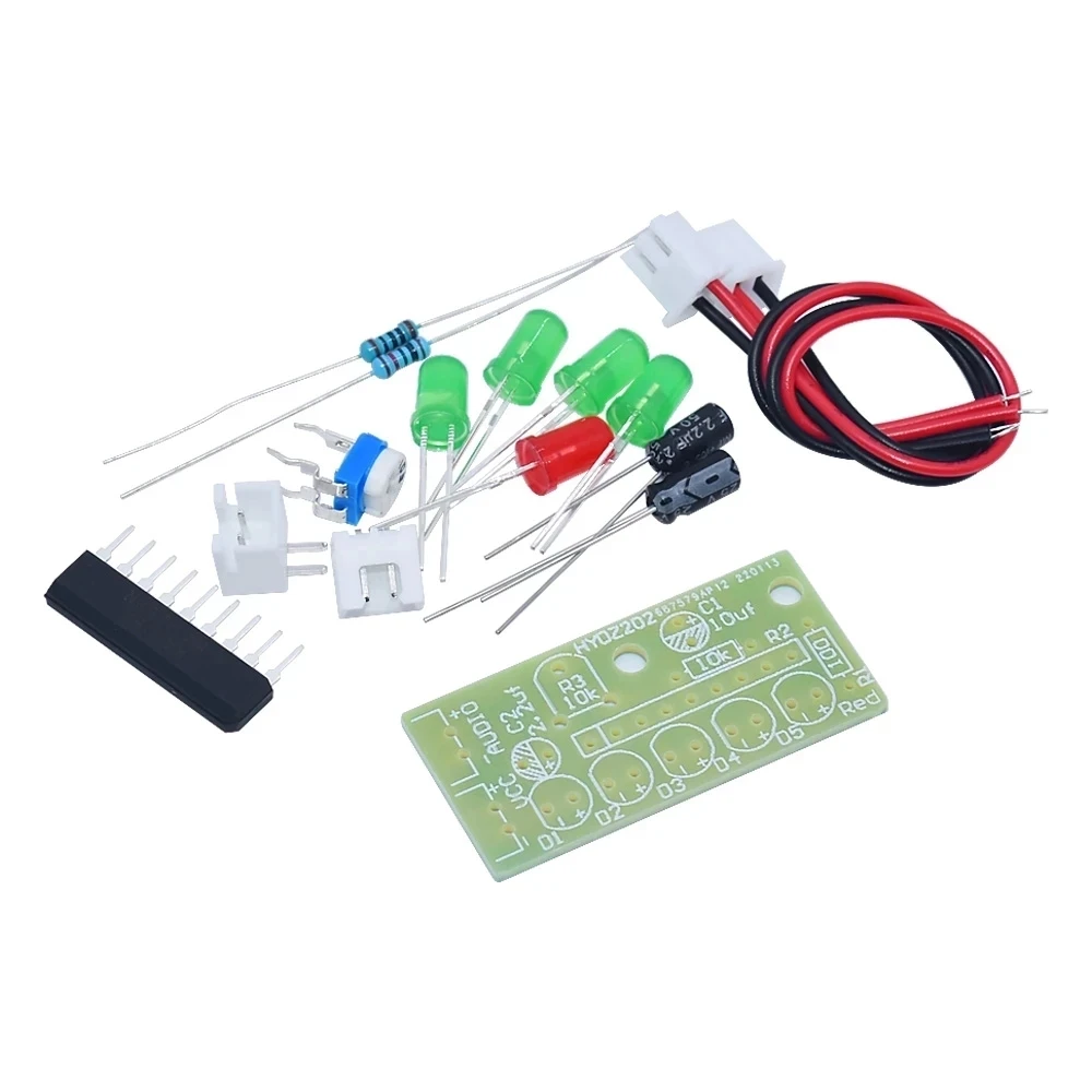 

Audio Level Indicator Module KA2284 Kit Electronic Parts 5MM LED Red Green Level Indicator Board Kit
