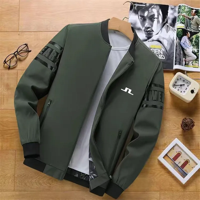 

Plus Size M-8XL Men Golf Jackets Spring Autumn Thin Business Fashion Casual Clothing Man Golf Wear Sports Running Bomber Jacket