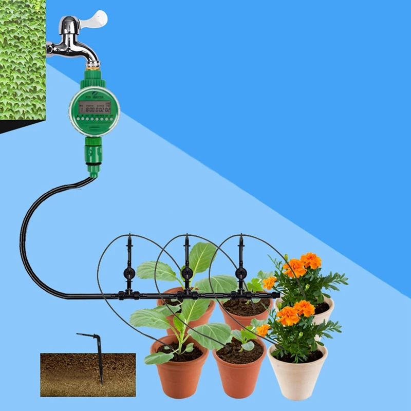

Automatic Digital LCD Electronic Home Water Timer Garden Irrigation Controller Watering System Garden Water Timers