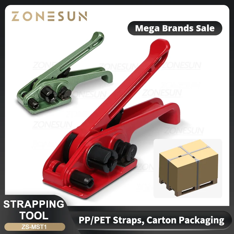 

ZONESUN ZS-MST1 Manual Strapping Tool 12-19mm PET/PP Strap Tensioner and Cutter Bending Tool Products Carton Pallet Packaging