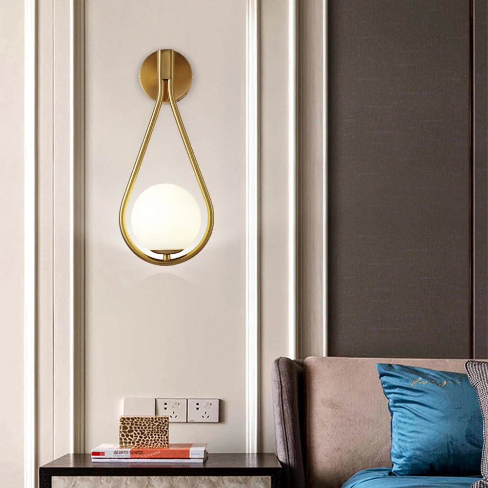 

Настенная лампа в скандинавском стиле, креативный минималистичный металлический прикроватный светильник для гостиной, спальни, осветительные приборы, домашний декор