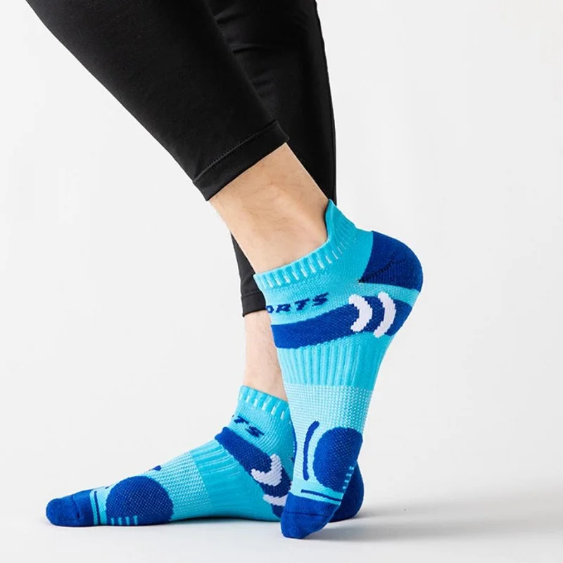 4 Pairs Sports Running Socks Men Women Towel Thick Mesh Casual Breathable Anti-slip Short Tube Socks Sweat-Absorbent Ankle Socks