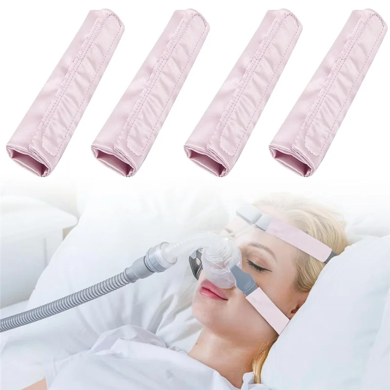 Фото SCLS 4 упаковки атласных чехлов для ремней CPAP, удобные подушечки для ремней CPAP, подушечки для лица CPAP, удобные принадлежности для CPAP Подушечка для лица CPAP №1