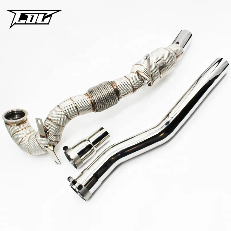 

Выхлопная труба для VW GOLF MK7R/7.5R 2,0 T 2012-2019, выхлопная труба из нержавеющей стали с высоким потоком, выхлопная труба с катализатором