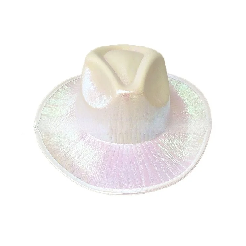 Шляпа с большими полями для женщин и мужчин шляпа Федора танцев джаза Хэллоуина