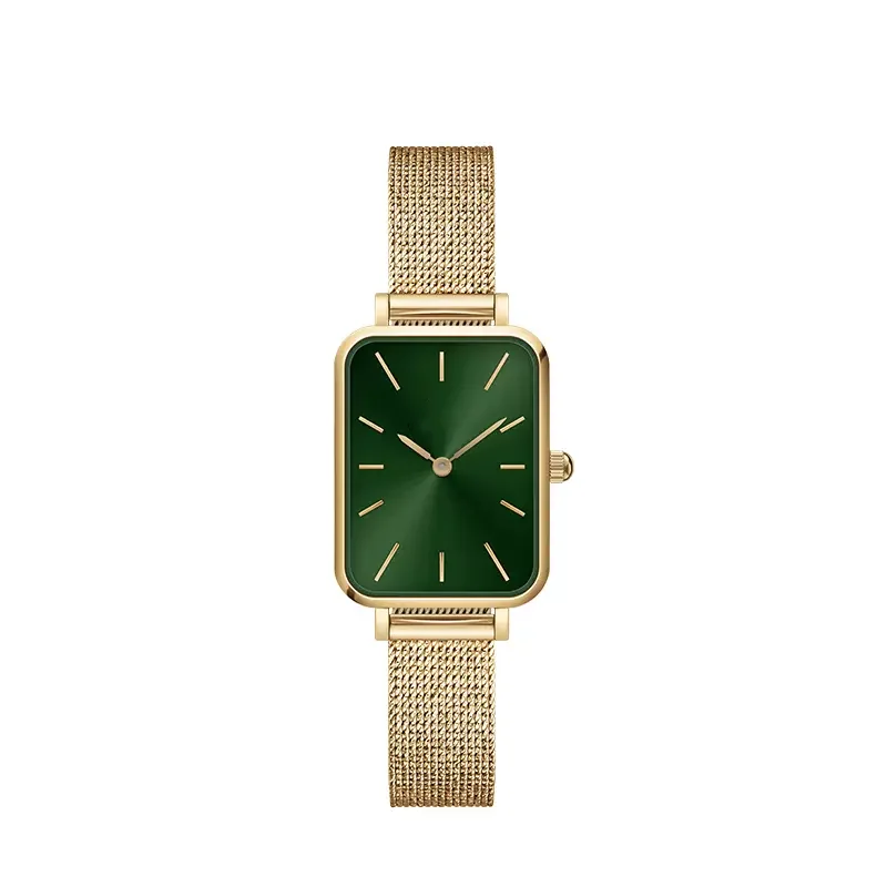 

2023 женские роскошные прямоугольные часы 26 мм Модный популярный бренд 316L нержавеющая сталь водонепроницаемые кварцевые часы Relogio Feminino