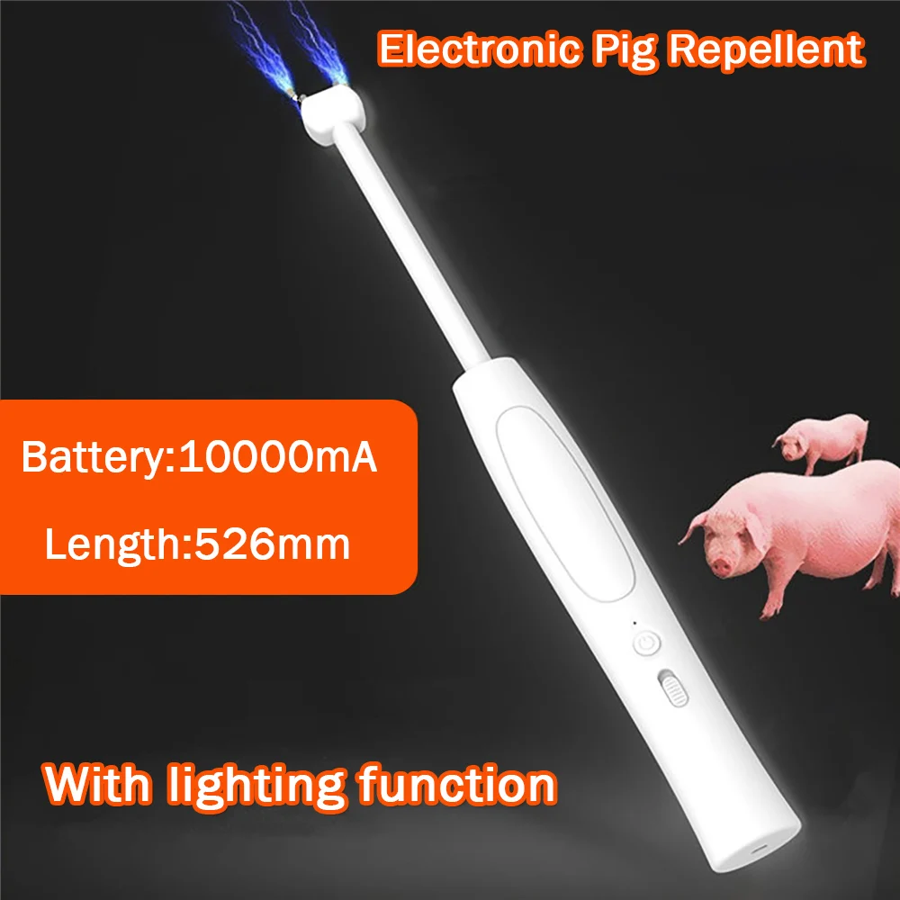 

USB Charging Cow Pig Electronic Repeller Breeding Animal Farm Electric Repeller Stick with LED Light Pig Repeller Farm Supplies