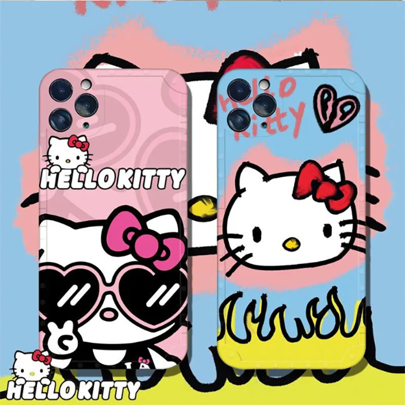 

Kawaii Anime Sanrio Hello Kittys Kuromi Cute Iphone 13 Phone Case Iphone12/11/13Promax/xr Anti-Wrestling 7/6/6S Girl Gift Toys
