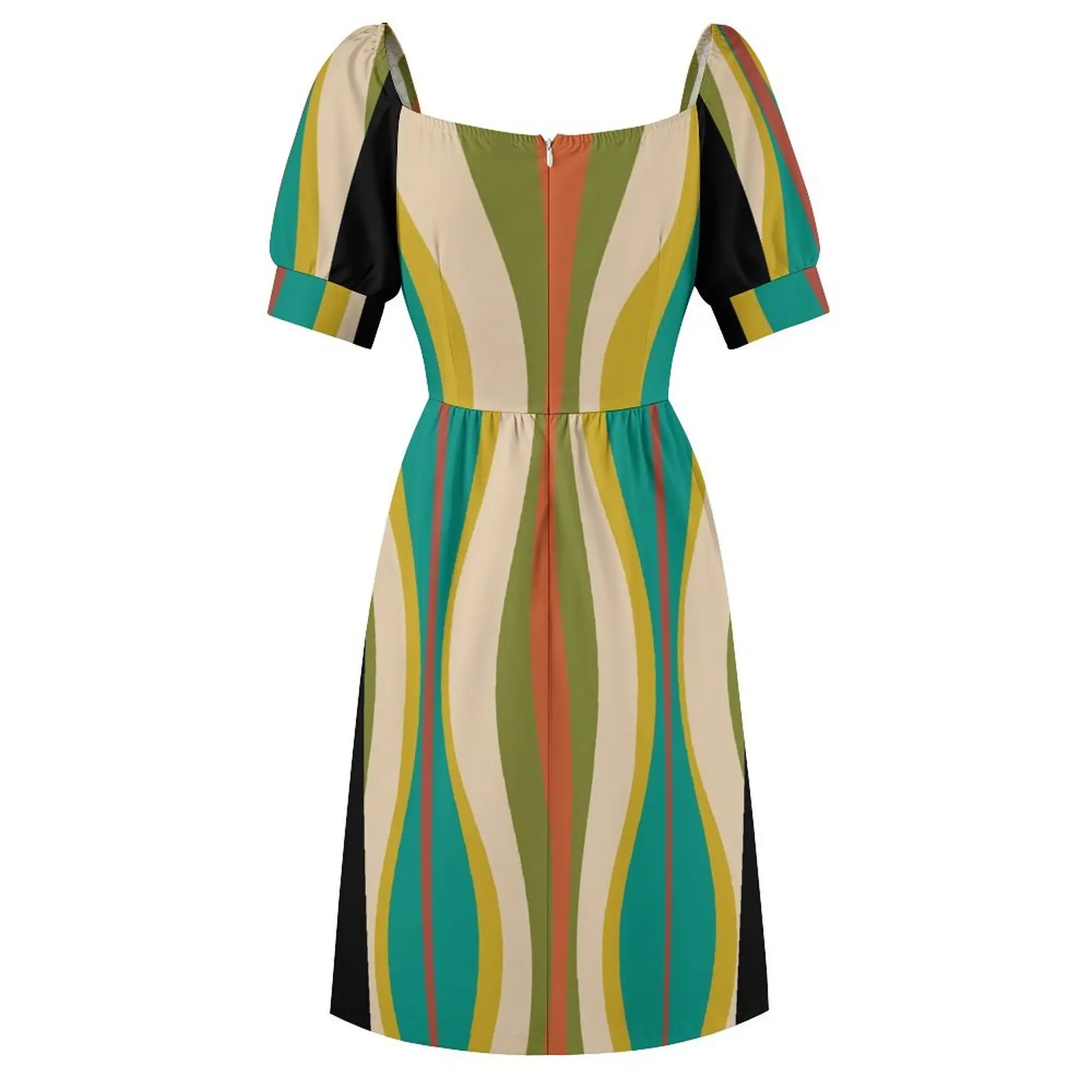 Песочные часы с абстрактным современным узором середины века в бирюзовом