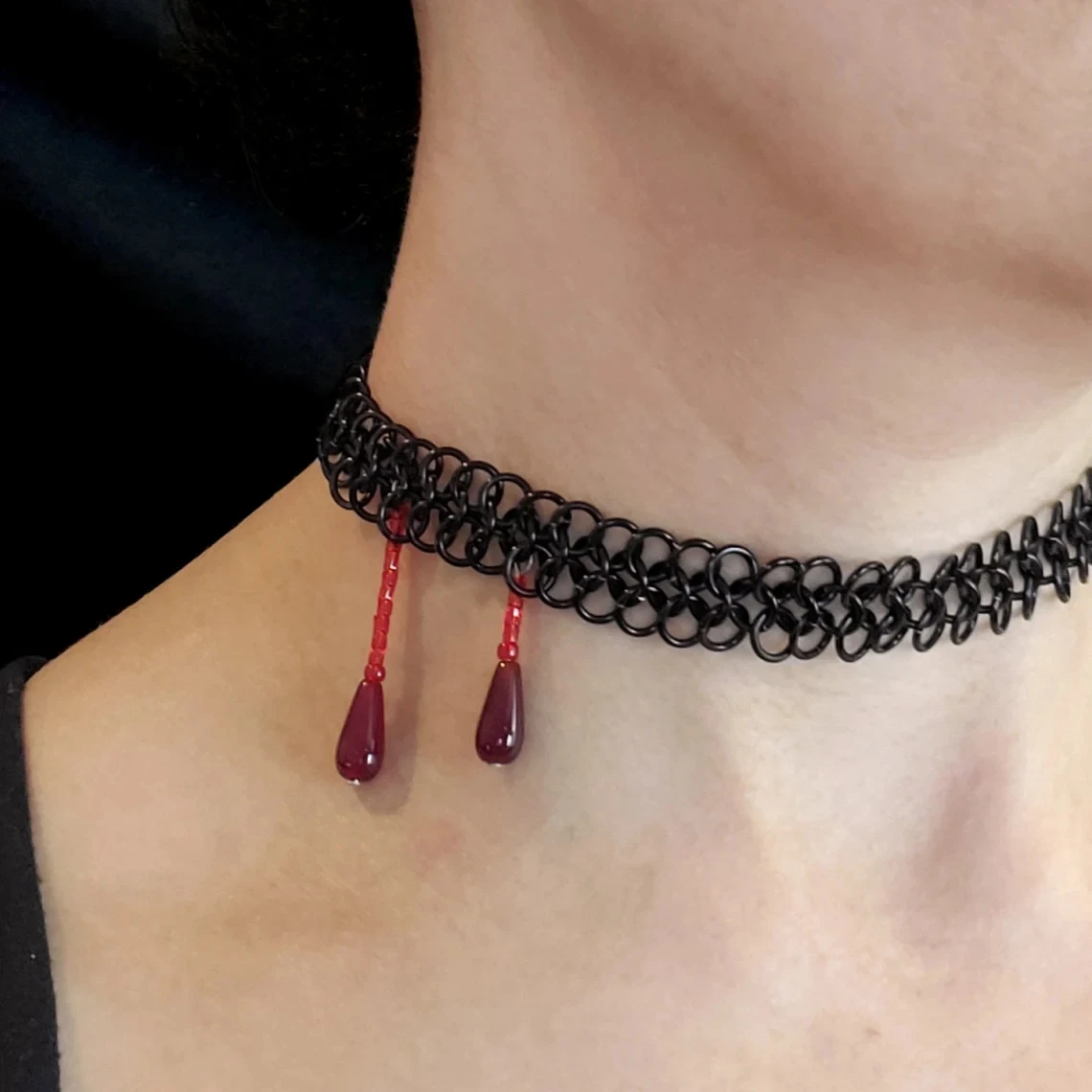 

Vampire Bite Choker Choker Chainmaille Necklace