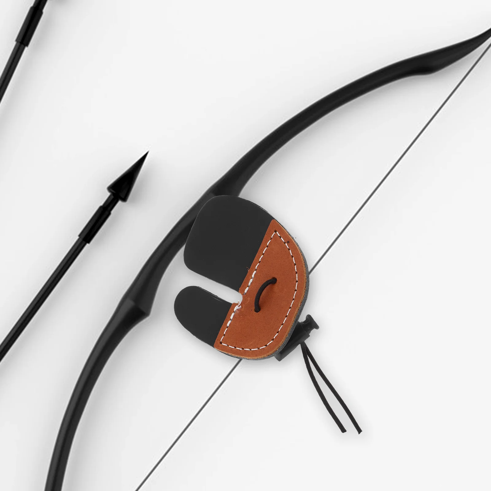 Коричневая двухслойная защита для пальцев с луком и стрелами 1 шт. защитные