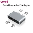 Адаптер DC2 Dual Thunderbolt3 для Macbook ProMacbook Air type c порт защиты двойной порт