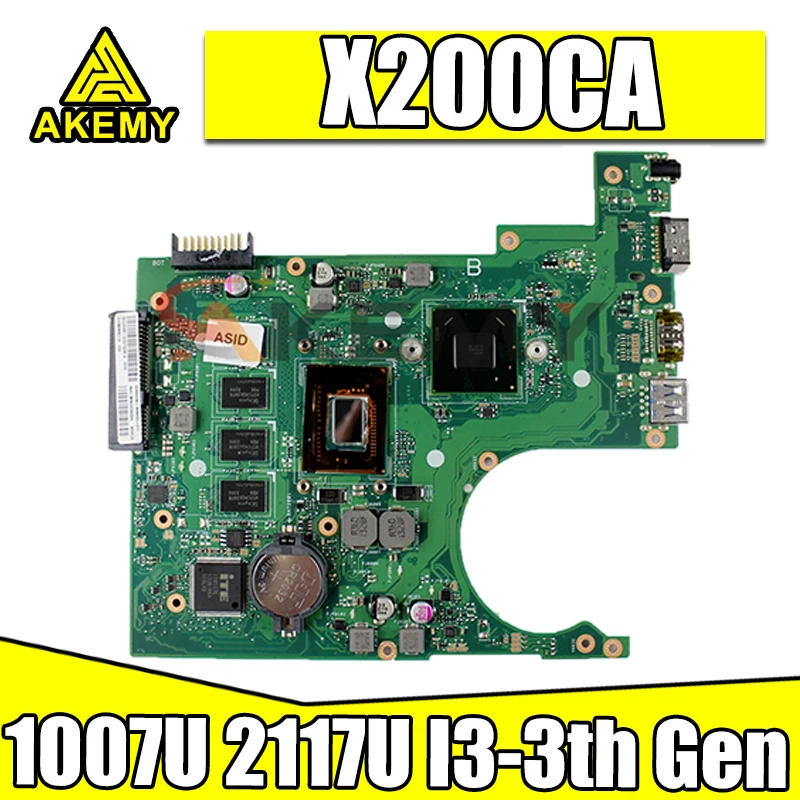 

Материнская плата для ноутбука X200CA, 1007U 2117U I3-3th Gen CPU, 2 ГБ 4 ГБ, RAMFor ASUS X200CA X200CAP, материнская плата для ноутбука