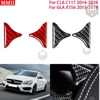 mmii real carbon fiber interiors car water cup holder decoration cover sticker for mercedes benz cla c117 gla x156 2014 2019