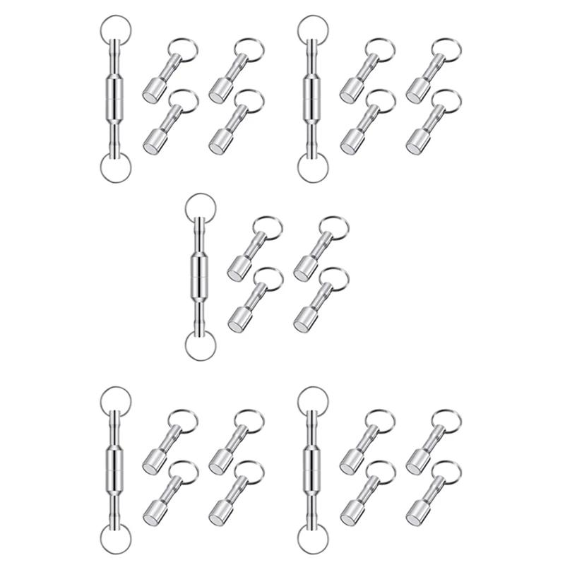 

30 Pieces Metal Magnet Keychain Magnetic Keychain Pocket Keyring Magnet Holder With Split Ring Jewelry Test Magnet