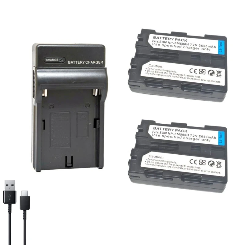 NP-FM500H 7,2 В 2650 мАч Аккумулятор для камеры + зарядное устройство для SONY R1 для Alpha SLT A57 A58 A65 A77 A200 A300 A350 A99 A550 A560 A580 A700 (art.: 3920cfd0eae37) - 3920cfd0eae37
