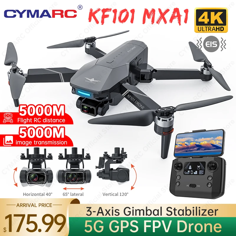 KF101 Max1 Дрон 4K Профессиональный 5G Wifi FPV Max HD камера 3-осевой карданный GPS дроны RC