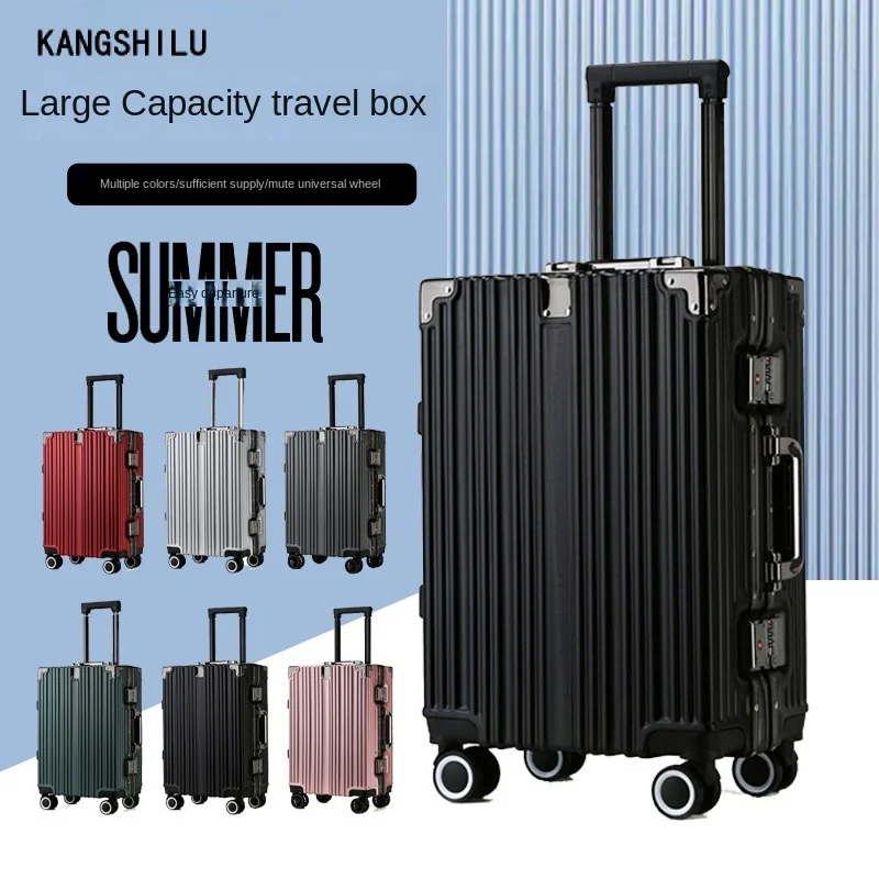 Дорожная сумка, чемодан, Дорожный чемодан, новый чемодан, алюминиевая рама, 26-дюймовый Большой Вместительный универсальный колесный чемодан