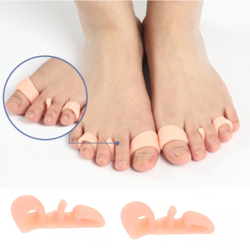 100Pairs Soft Gel Bunion Toe Corrector Separators Silicone Hallux Valgus Protector Foot Care Pain Relief Orthopedic Tools