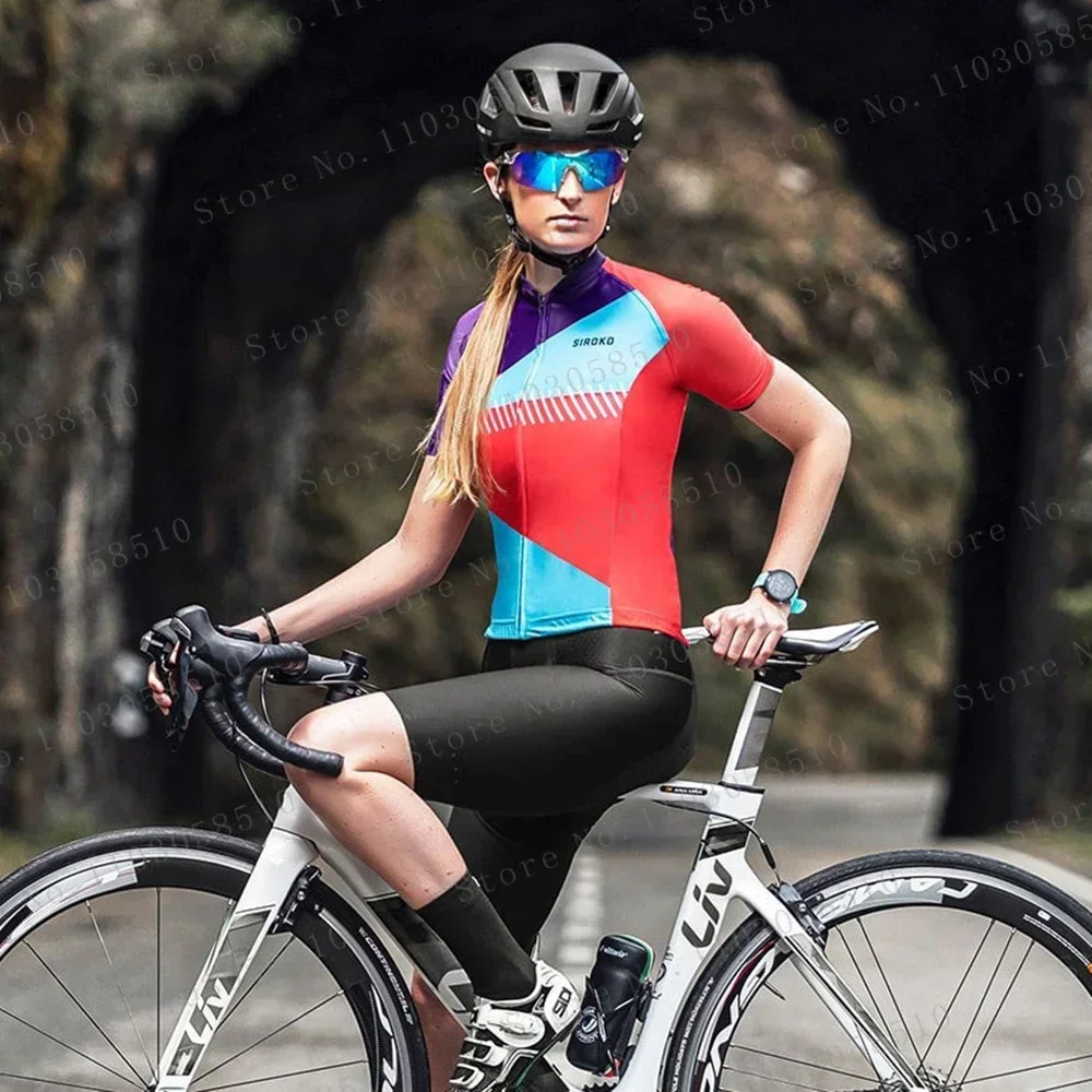2024 новый велосипедный трикотаж женский комплект для велоспорта костюм гоночного