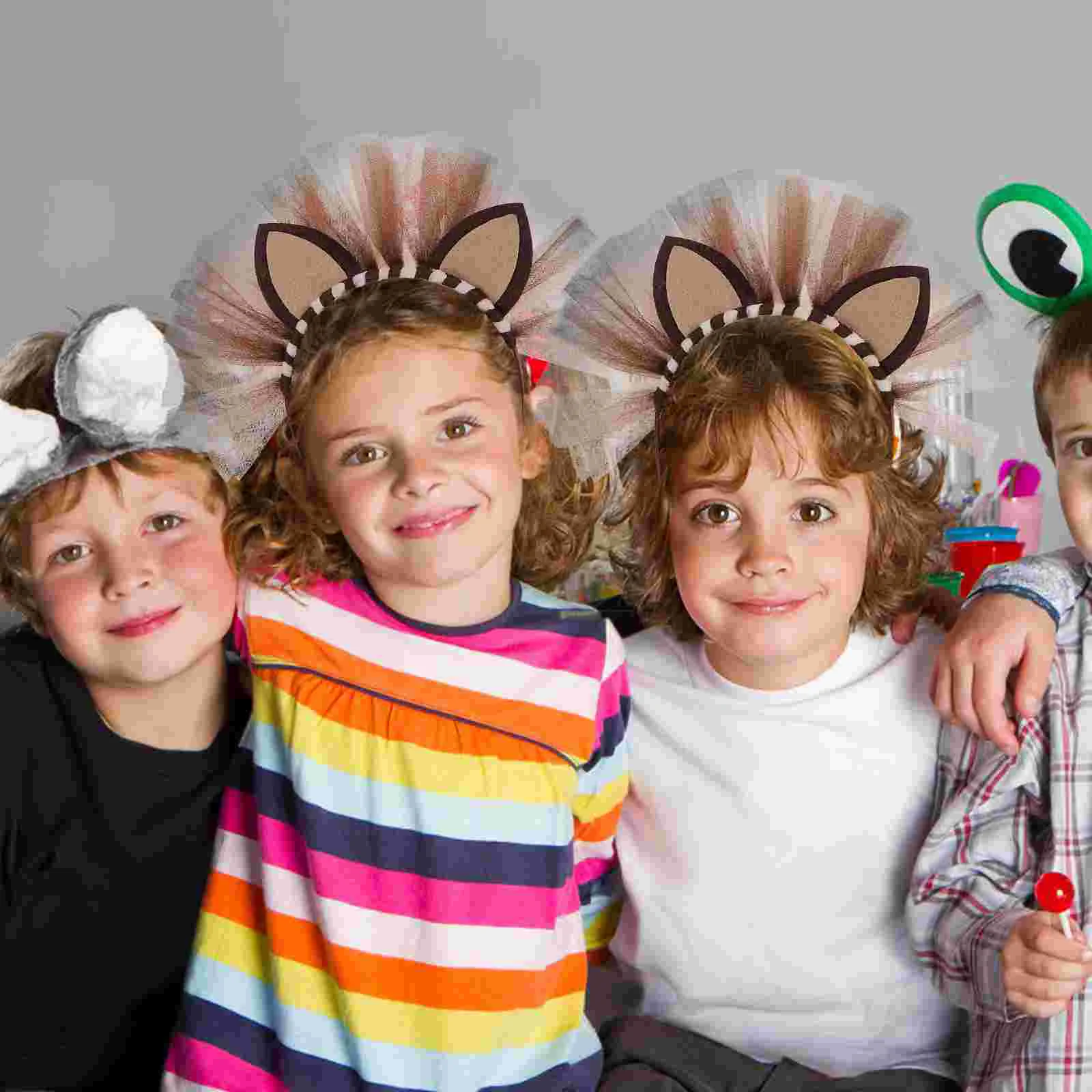 

Zoo Animals Ears Headband Hair Jungle Animals Hairbands Headdress Performance Costume ( Brown )