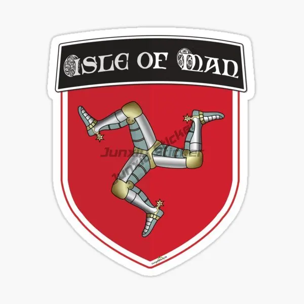Фото Наклейка на окно/бампер Isle of Man TT Isle of Men Three Legged Motorcycle Sticker, виниловая самоклеящаяся наклейка для гоночных автомобилей №1