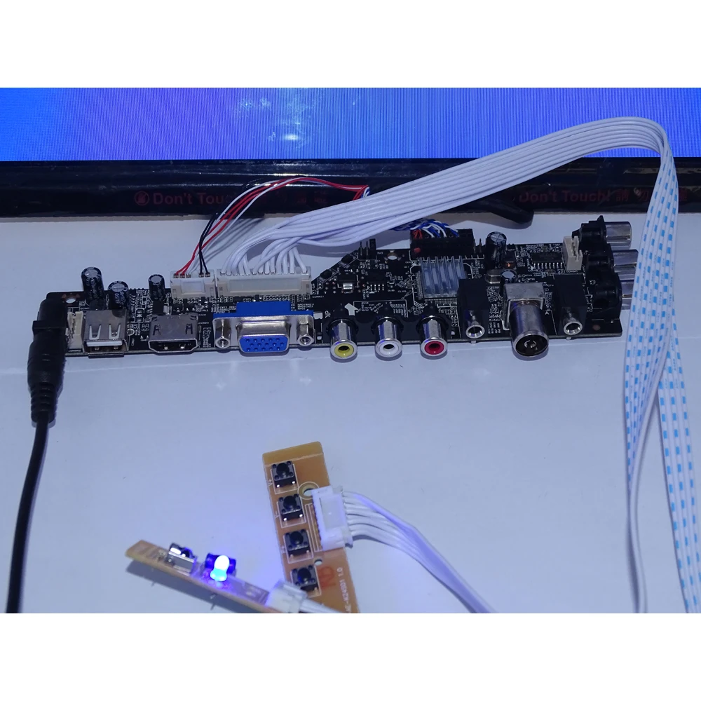 DVB-T2 3663 комплект монитора для телевизора модели LP150X08-A5 ЖК-экран HDMI + VGA USB Драйвер