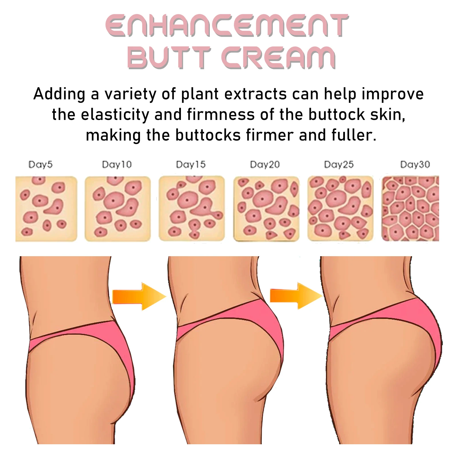 Крем для увеличения ягодиц подтяжки коррекции формы женского сексуального ухода